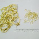 ห่วงพวงกุญแจแบนหนา พร้อมโซ่ข้อต่อกลม ขนาด 2.5 cm  บรรจุ 500 อัน สีทอง รูป 2