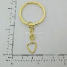 ห่วงพวงกุญแจแบนหนา พร้อมโซ่ข้อต่อสามเหลี่ยม ขนาด 2.5 cm  บรรจุ 500 อัน สีทอง รูป 3