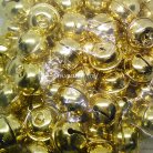 กระพรวนเหล็ก เงา ขนาด 30 mm  บรรจุ 100 อัน สีทอง