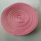 สายผ้า-ผ้ากุ๊น PP  ลายเวอร์จิ้น ขนาด 7 หุน บรรจุ 50 เมตร สีชมพูอ่อน