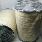 สายผ้า-ผ้ากุ๊น Cotton (ฝ้าย) ลายก้างปลา ขนาด 4 หุน (1.3 cm) บรรจุ 850 หลา(10 ม้วน) สีด้ายดิบ