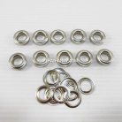 ตาไก่ ทองเหลือง ขนาด 11 mm (25) บรรจุ 100 ชุด สีนิเกิ้ล รูป 2