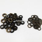 ตาไก่ ทองเหลือง ขนาด 11 mm (25) บรรจุ 100 ชุด สีทองรมดำ