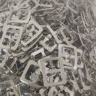 หัวเข็มขัดสี่เหลี่ยม โลหะ ขนาด 1.3X1.7 cm  บรรจุ 720 อัน สีนิเกิ้ล