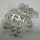 หัวเข็มขัดสี่เหลี่ยม โลหะ ขนาด 1.3X1.7 cm  บรรจุ 2160 อัน สีนิเกิ้ล รูป 2