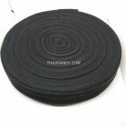 สายผ้า-ผ้ากุ๊น Cotton (ฝ้าย) ลายก้างปลา ขนาด 1.2 นิ้ว บรรจุ 50 หลา สีดำ