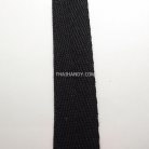 สายผ้า-ผ้ากุ๊น Cotton (ฝ้าย) ลายก้างปลา ขนาด 6 หุน (2 cm) บรรจุ 1 เมตร สีดำ