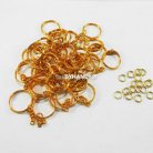 ห่วงพวงกุญแจ พร้อมโซ่ข้อต่อกลม ขนาด 2.5 cm  บรรจุ 10 อัน สีทอง รูป 3