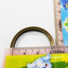 ห่วงพวงกุญแจแบนหนา พร้อมโซ่ข้อต่อสามเหลี่ยม ขนาด 3 cm  บรรจุ 100 อัน สีทองรมดำ รูป 3