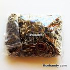 ห่วงพวงกุญแจแบนหนา พร้อมโซ่ข้อต่อสามเหลี่ยม ขนาด 3 cm  บรรจุ 500 อัน สีทองรมดำ