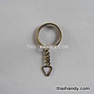 ห่วงพวงกุญแจ พร้อมโซ่ข้อต่อสามเหลี่ยม ขนาด 2.5 cm  บรรจุ 500 อัน สีทองรมดำ รูป 3
