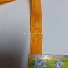 สายผ้า-ผ้ากุ๊น PP  ลายเวอร์จิ้น ขนาด 1 นิ้ว บรรจุ 1 เมตร สีเหลืองเข้ม รูป 2