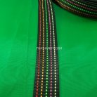 สายผ้า-ผ้ากุ๊น PP  ลายจุด ขนาด 1.5 นิ้ว บรรจุ 1 เมตร สีดำ