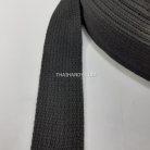 สายผ้า-ผ้ากุ๊น Cotton (ฝ้าย) ลายลอน ขนาด 1.5 นิ้ว บรรจุ 1 เมตร สีดำ