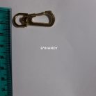 คอหมาโลหะ ตะขอซี ขนาด 1.21x3.8 cm  บรรจุ 100 อัน สีทอง รูป 2