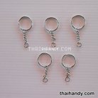 ห่วงพวงกุญแจ พร้อมโซ่ข้อต่อกลม ขนาด 1.8 cm  บรรจุ 500 อัน สีนิเกิ้ล รูป 2