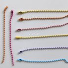 โซ่ไข่ปลา สายพร้อมข้อต่อ ขนาด 2.4 mm  บรรจุ 1000 เส้น สีคละสี รูป 2
