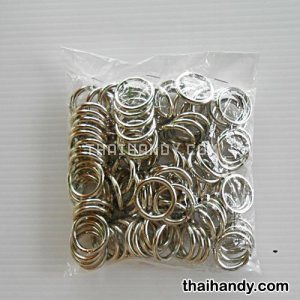 ห่วงเหล็กกลม ขนาด 0.8 นิ้ว บรรจุ 100 อัน สีนิเกิ้ล รูปเต็ม