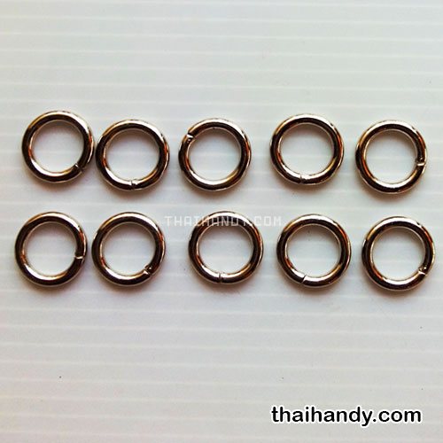 ห่วงเหล็กกลม ขนาด 1 นิ้ว บรรจุ 10 อัน สีนิเกิ้ล รูปเต็ม