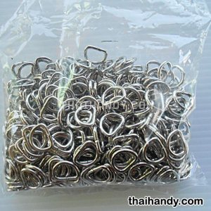 ห่วงเหล็กตัว D  ขนาด 10 mm  บรรจุ 100 อัน สีนิเกิ้ล รูปเต็ม