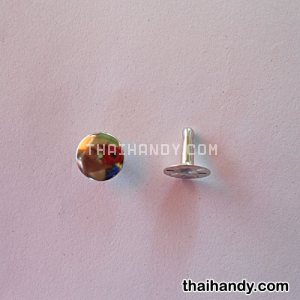 ตะปูย้ำหน้าเดียว หน้ากว้าง 13 มิล ขนาดขายาว 12 mm  บรรจุ 10 ชุด สีนิเกิ้ล รูปเต็ม