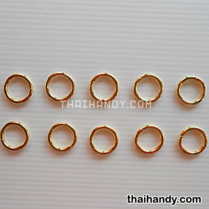 ห่วงเหล็กกลม ขนาด 0.8 นิ้ว บรรจุ 10 อัน สีทอง รูปเต็ม