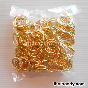 ห่วงเหล็กกลม ขนาด 0.8 นิ้ว บรรจุ 100 อัน สีทอง รูปเต็ม