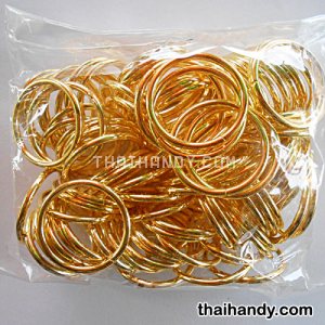 ห่วงเหล็กกลม ขนาด 1.2 นิ้ว บรรจุ 100 อัน สีทอง รูปเต็ม