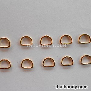 ห่วงเหล็กตัว D  ขนาด 10 mm  บรรจุ 10 อัน สีทอง รูปเต็ม