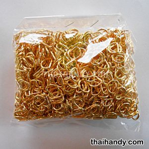 ห่วงเหล็กตัว D  ขนาด 10 mm  บรรจุ 100 อัน สีทอง รูปเต็ม