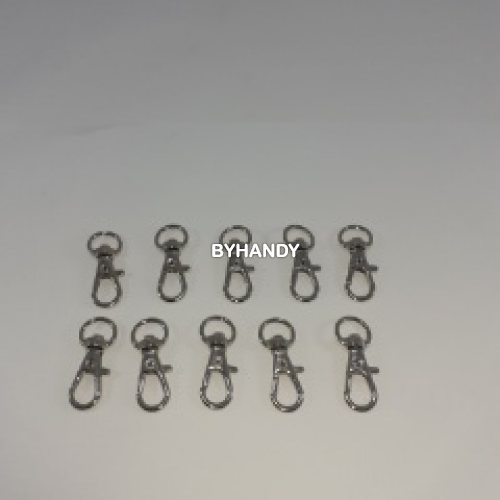 คอหมาโลหะ ดีด ขนาด 1x3.3 cm  บรรจุ 10 อัน สีนิเกิ้ล รูปเต็ม