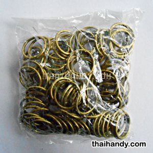 ห่วงเหล็กกลม ขนาด 1 นิ้ว บรรจุ 100 อัน สีทองรมดำ รูปเต็ม