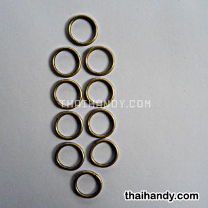 ห่วงเหล็กกลม ขนาด 0.8 นิ้ว บรรจุ 10 อัน สีทองรมดำ รูปเต็ม