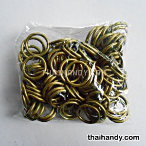 ห่วงเหล็กกลม ขนาด 0.8 นิ้ว บรรจุ 100 อัน สีทองรมดำ รูปเต็ม
