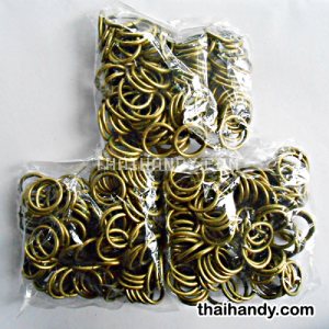 ห่วงเหล็กกลม ขนาด 0.8 นิ้ว บรรจุ 300 อัน สีทองรมดำ รูปเต็ม