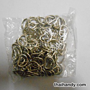 ห่วงเหล็กตัว D  ขนาด 0.5 นิ้ว บรรจุ 300 อัน สีนิเกิ้ล รูปเต็ม