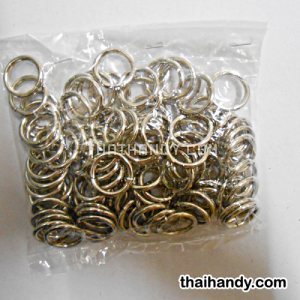 ห่วงเหล็กกลม ขนาด 0.7 นิ้ว บรรจุ 100 อัน สีนิเกิ้ล รูปเต็ม