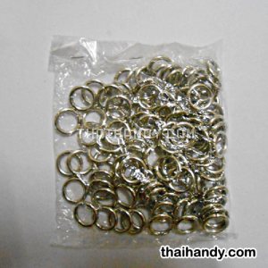 ห่วงเหล็กกลม ขนาด 0.6 นิ้ว บรรจุ 100 อัน สีนิเกิ้ล รูปเต็ม