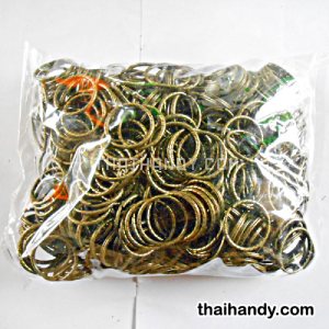 ห่วงพวงกุญแจลายหนา เฉพาะห่วง ขนาด 2.9 cm  บรรจุ 100 อัน สีทองรมดำ รูปเต็ม