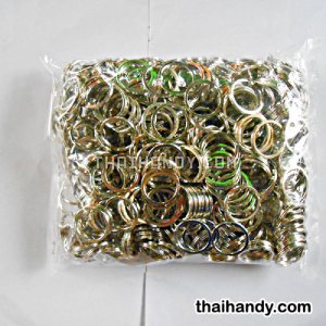 ห่วงพวงกุญแจแบนหนา เฉพาะห่วง ขนาด 2.5 cm  บรรจุ 500 อัน สีนิเกิ้ล รูปเต็ม