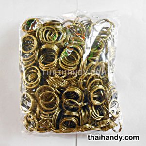 ห่วงพวงกุญแจแบนหนา เฉพาะห่วง ขนาด 2.5 cm  บรรจุ 500 อัน สีทองรมดำ รูปเต็ม
