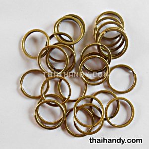 ห่วงพวงกุญแจแบนหนา เฉพาะห่วง ขนาด 2.5 cm  บรรจุ 100 อัน สีทองรมดำ รูปเต็ม