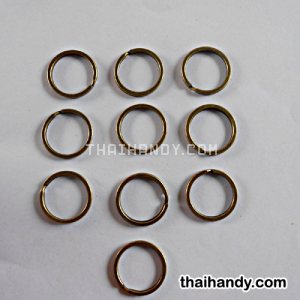 ห่วงพวงกุญแจแบนหนา เฉพาะห่วง ขนาด 2.5 cm  บรรจุ 10 อัน สีทองรมดำ รูปเต็ม