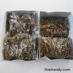 กระดุมแป๊กเหล็ก ขนาดหน้ากว้าง 15 mm (7N) บรรจุ 720 ชุด สีทองรมดำ รูปเต็ม