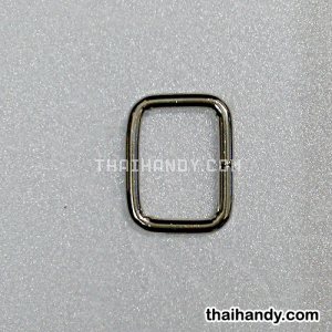 ห่วงเหล็กสี่เหลี่ยม ขนาด 0.6 นิ้ว บรรจุ 1 อัน สีนิเกิ้ล รูปเต็ม