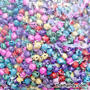 กระพรวนเหล็ก ด้าน ขนาด 6 mm  บรรจุ 500 อัน สีคละสี รูปเต็ม