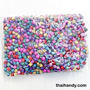 กระพรวนเหล็ก ด้าน ขนาด 6 mm  บรรจุ 1000 อัน สีคละสี รูปเต็ม