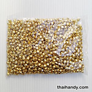 กระพรวนเหล็ก เงา ขนาด 6 mm  บรรจุ 1000 อัน สีทอง รูปเต็ม