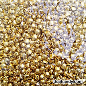 กระพรวนเหล็ก เงา ขนาด 6 mm  บรรจุ 500 อัน สีทอง รูปเต็ม