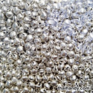 กระพรวนเหล็ก เงา ขนาด 6 mm  บรรจุ 500 อัน สีเงิน รูปเต็ม